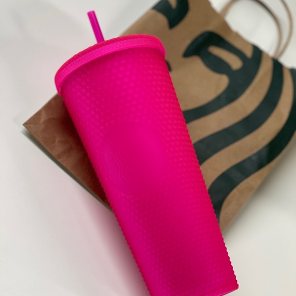 STARBUCKS 2021 Barbie Pink Jelly Stud Tumbler Venti NEW - Picture 6 of 6